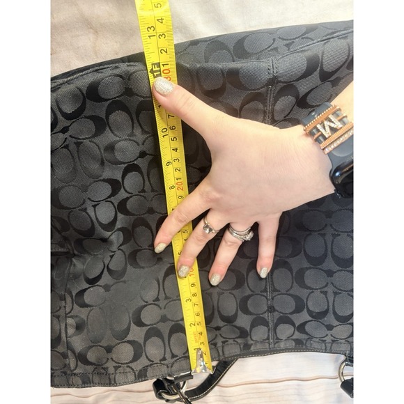 Vintage Y2K Coach F19291 XL Gabby Signiture Tote Bag Black Jacquard Canvas Prep - Picture 10 of 10